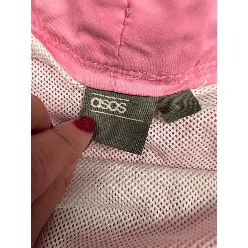 ASOS Swim Trunks Mens Small Pink Mesh Lined Drawstring Beach Shorts 5in‎ Inseam